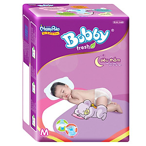 Tã Dán Bobby Fresh Siêu Thấm Gói Nhỏ Size M (10 Miếng)